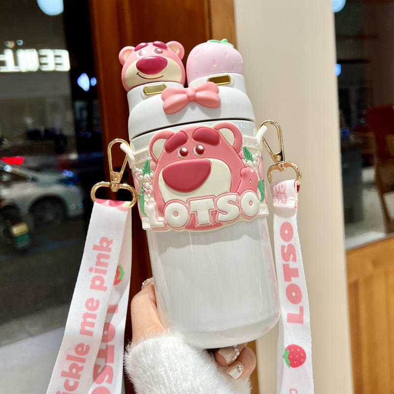 三丽鸥朱迪尼克保温杯女士高颜值带吸管双饮杯大容量男女学生水壶|undefined