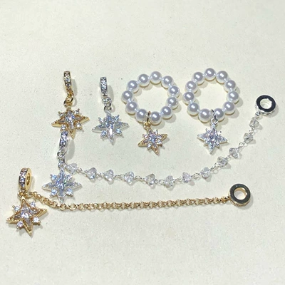 Zərgərlik ara hissələri: Zircon Chain Bead Bracelet Handmade