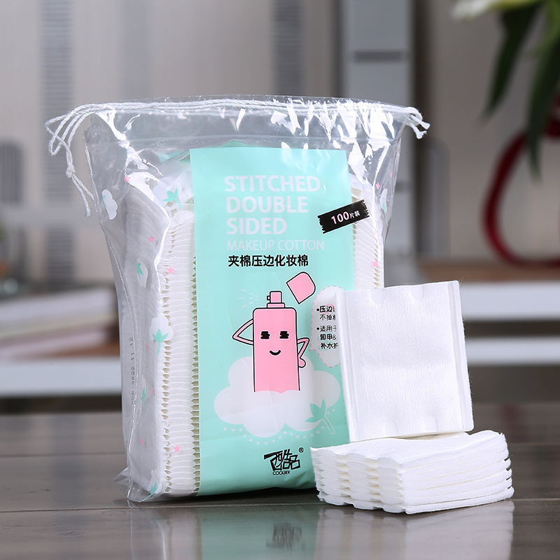 Cool double-sided edge pressing cotton cotton makeup cotton face makeup remover cotton does not drop chips cotton thick 100 pieces 222 pieces