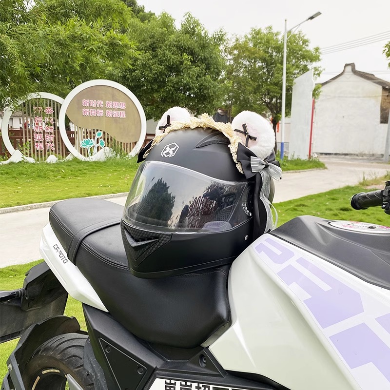 Plush Versatile Bear Headband Helmet Decoration Motorcycle Electric Vehicle Helmet