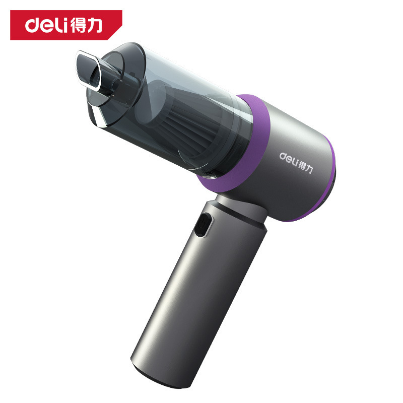 Deli Dl881014 Vacuum Cleaner Car Handheld Gun Type All-In-One Multi-Purpose Suction, Blowing, Pumping and Four-In-One
