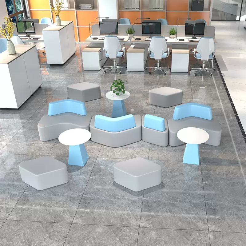 创意接待沙发茶几组合休闲机构培训会客休息区洽谈等候办公室卡座