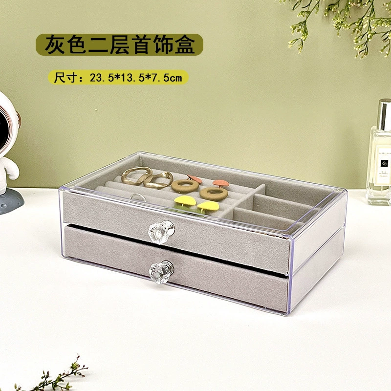 Jewelry Storage Box — Multi-layer 72-Compartment Organizer with Lipstick Top, 3-Drawer