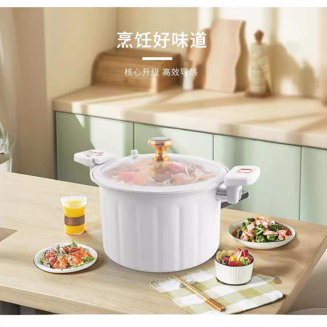 Regalos de fábrica al por mayor olla de sopa romana con cerradura de doble oreja olla de cocción de micropresión caja de regalo sin recoger estufa hierro fundido