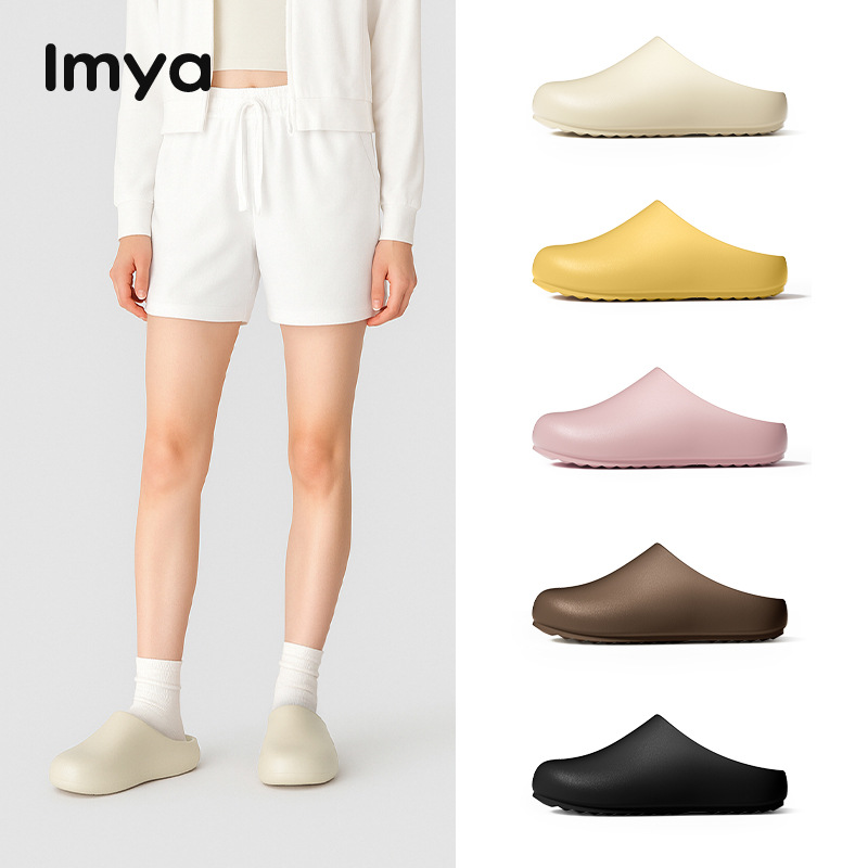 Outdoor Chef Shoes for Women, Summer Outer Wear, Non-Slip Thick-Soled Toe-Cap Slippers, Indoor Home Waterproof Eva Mule Shoes for Men