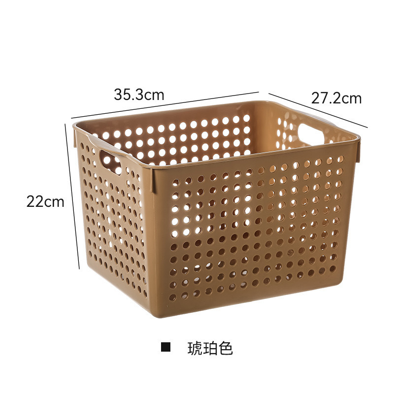 Shiyue 収納バスケットプラスチック幼稚園おもちゃバスケットデスクトップ収納バスケットスナック中空長方形ブックバスケット収納ボックス|undefined