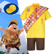 现货飞屋环游记cos服 小男孩罗素小探险家cosplay电影角色演出服