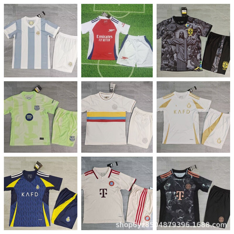 soccer jerseys crescent Brazil Barcelona Marseille Inter Chelsea Riyadh children's suit football shirt