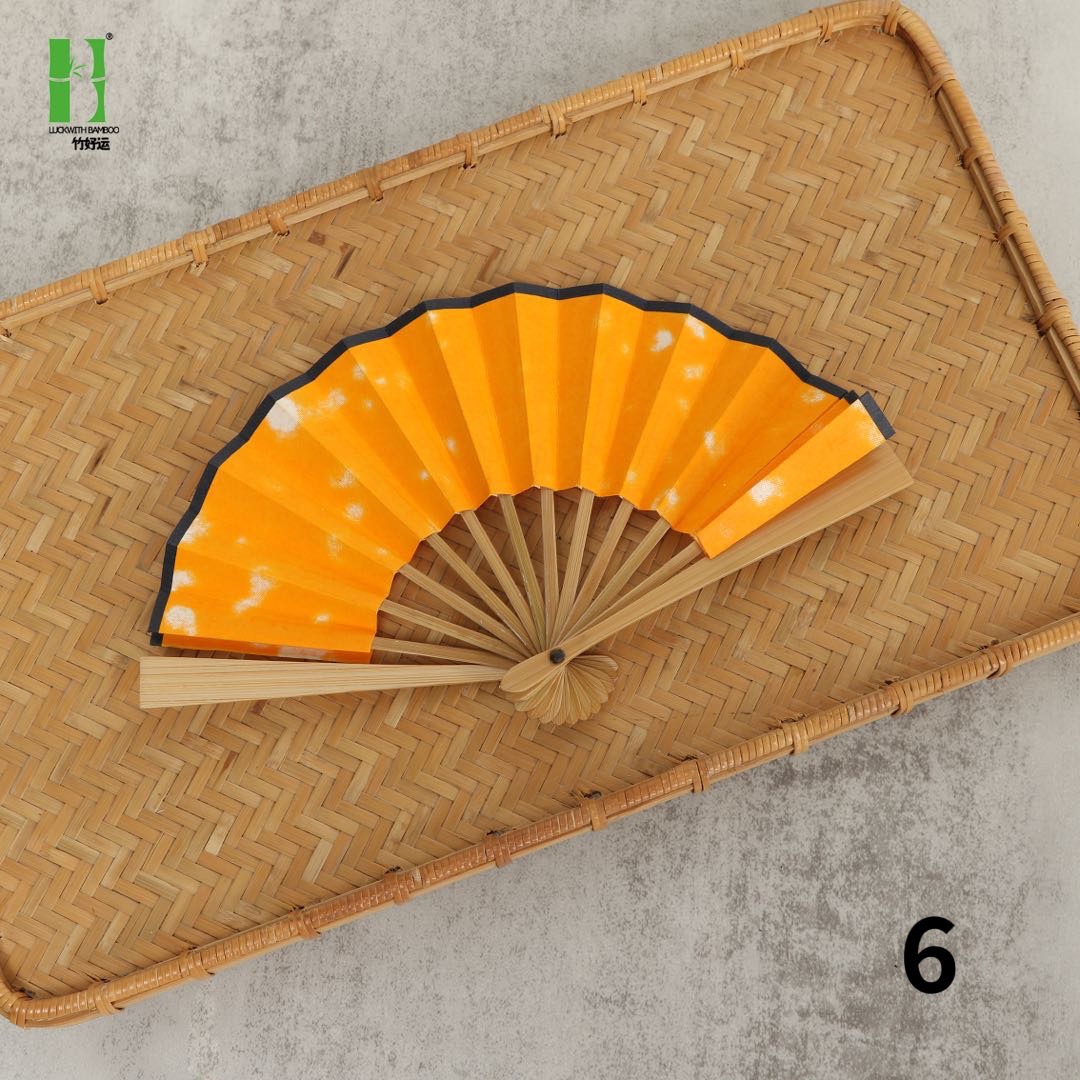 Estilo nacional de bambú Xuan papel ventilador en blanco pintura plegable ventilador para estudiantes danza ventilador muñeca ventilador han Ropa Accesorios ventilador estilo antiguo estilo