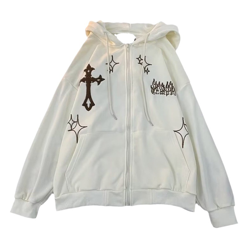 Cross-border Primavera y Otoño diseño cardigan suéter con capucha de los hombres ins Hong Kong estilo nicho diseño de todo-Juego de la capa superior