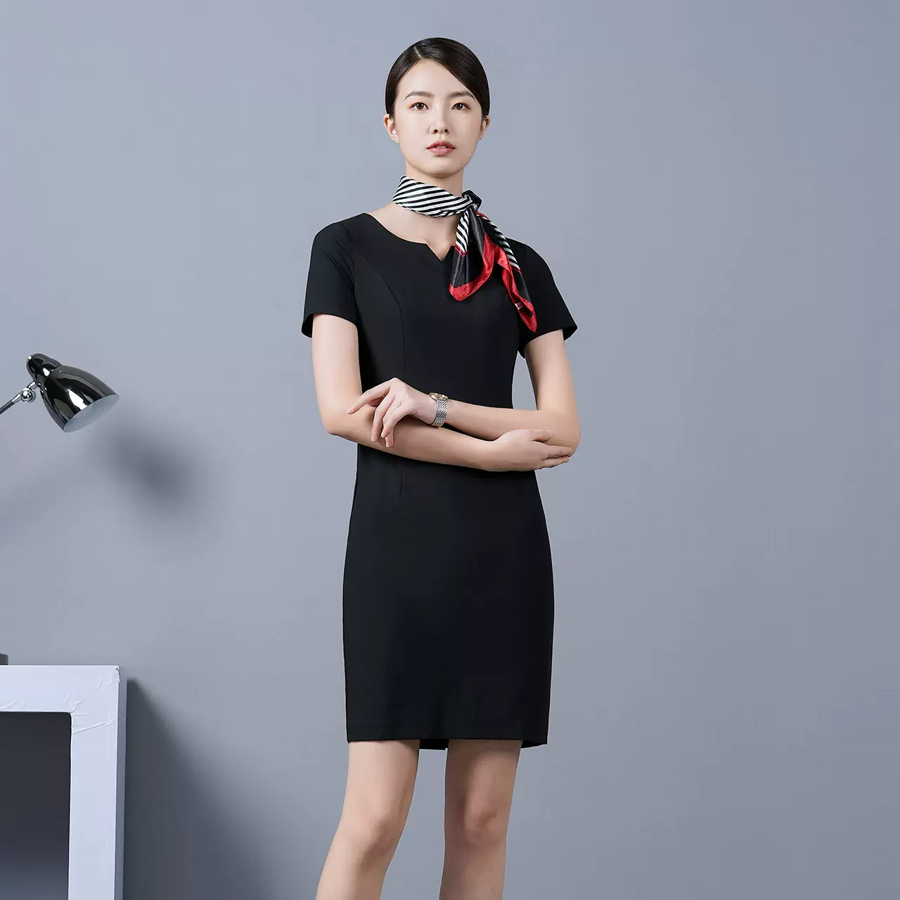 职业装连衣裙显瘦显高工作服气质空姐制服宴会礼服包臀裙子一步裙