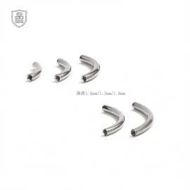 F136钛合金双头弯杆乳钉内螺纹眉钉月牙弯杆唇钉人体穿刺饰品配件