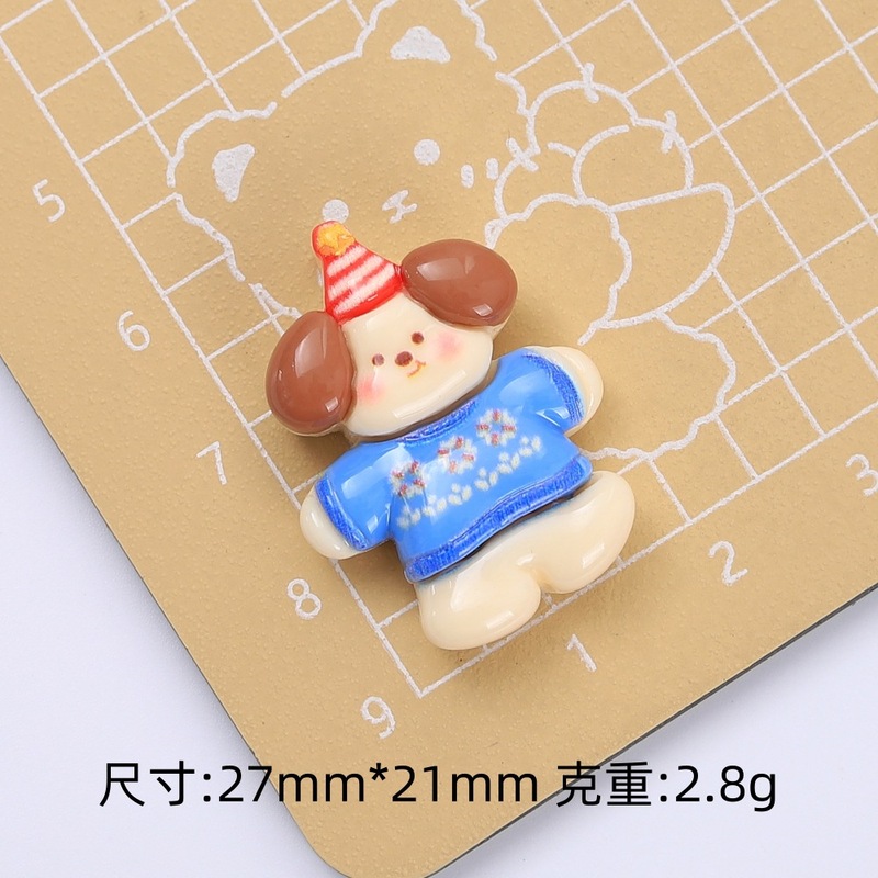 可爱小女孩卡通手工diy饰品配件奶油胶树脂小配件洞洞鞋扣材料包|undefined