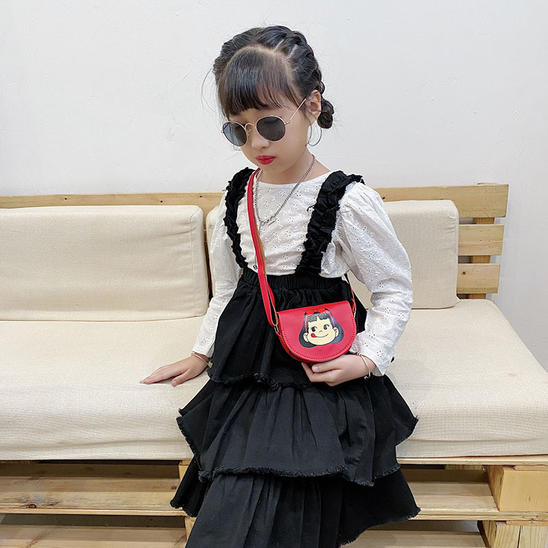 Girl's Mini Pu Leather Cartoon Cute Semicircle Zipper Crossbody Bag display picture 3