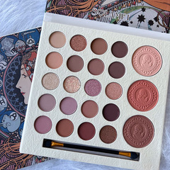 Suramei 23-color Beach Love Mysterious Goddess Eyeshadow and Blush All-in-one Palette Pearlescent Matte Smoky Eyes