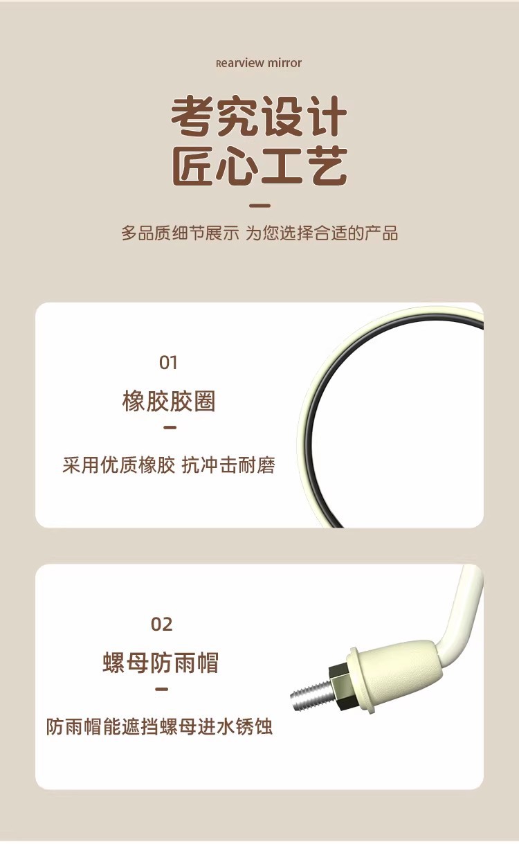 Suitable for full-color KT rearview mirrors, electric vehicle reflectors, ultra-wide-angle electric bicycle rearview mirrors, and modification accessories