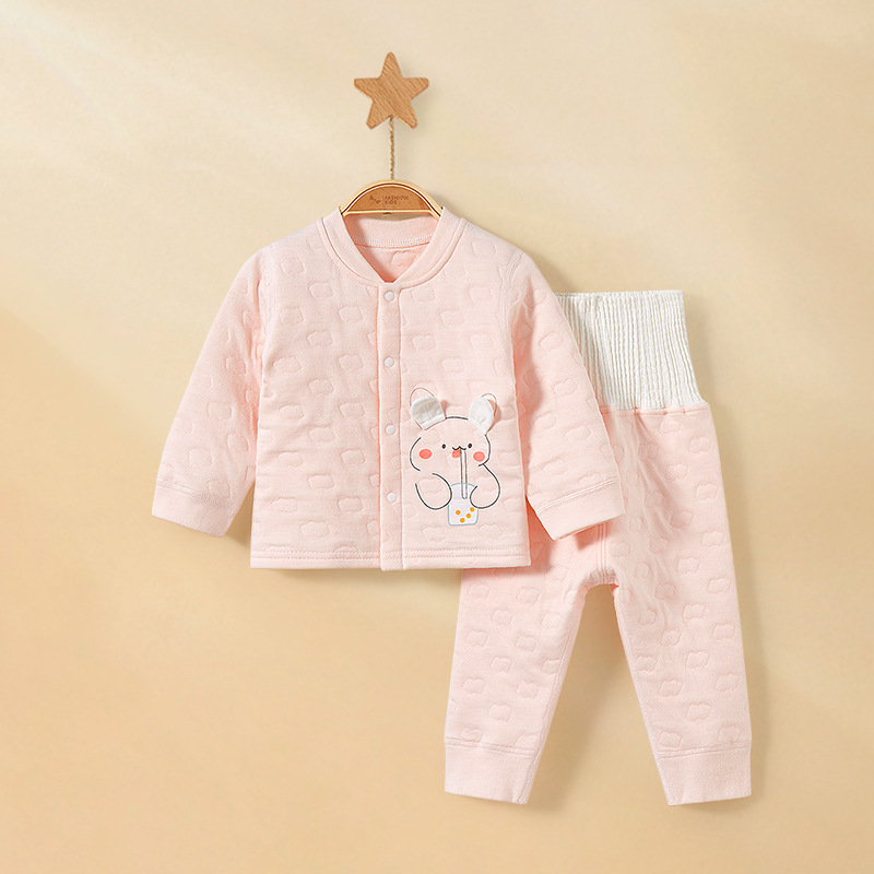 Abrigos de otoño para bebés, pantalones de otoño para niños, invierno para niños, relleno de algodón para niños, cintura alta para niños, ropa interior caliente para bebés