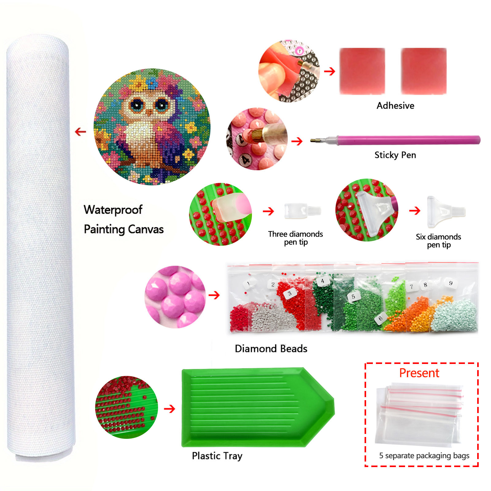 Pegatinas de diamantes hechas a mano para padres e hijos, pequeños juguetes de dibujos animados DIY para niños, decoración de sala de estar al por mayor.