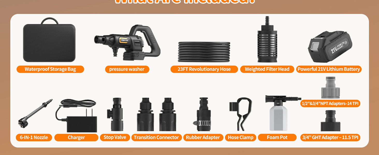 Car Wash Water Gun Household Cordless Pressure Washer Electric Car Wash Machine Rechargeable Flower Watering Lithium Battery High Pressure Car Wash Machine