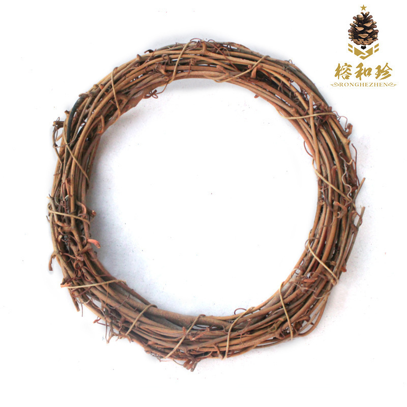 Floral Wreath Base Ring Easter Decoration Plant Vine Ring Indonesian Rattan DIY Handmade Weaving Wedding Festival