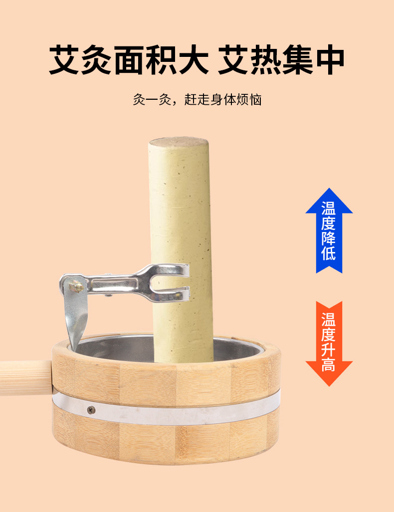 Handheld Moxibustion Holder Stainless Steel Moxa Stick Clamp for Home Warming Therapy quality and texture