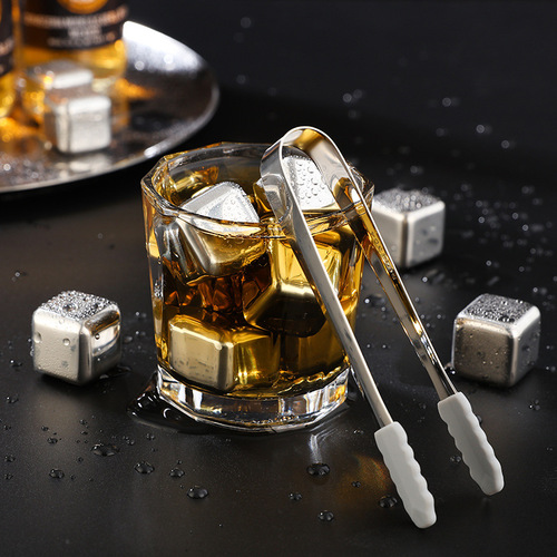 304 Stainless Steel Ice Cube Fast Freeze Ice Pellets Household Iron Metal Freezing Balls Whiskey Stone Ice Iron Block Chilling Magic
