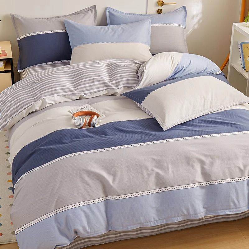 100% algodón colcha cubierta de colcha una sola pieza 150x200x230 algodón cuatro estaciones colcha universal cama de cuatro piezas set4