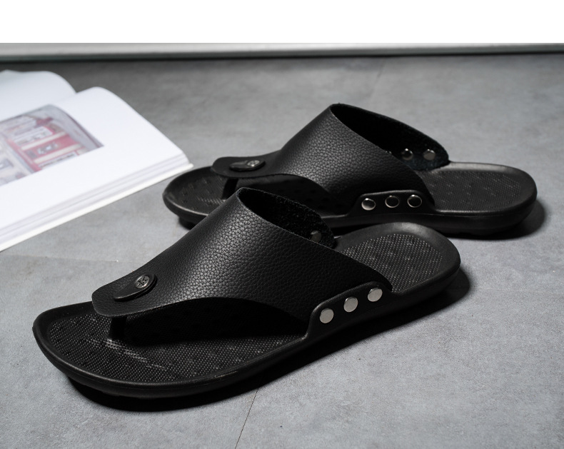 Männer Thongs Sandalen Clip Toe Sandalen Koreanesch Moud Summer Flaach Strand Flip Flops_voghion.com