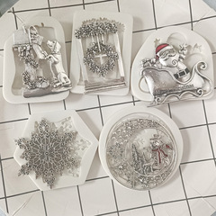 クリスマスチョコレート金型DIYサンタクロース雪だるま雪花反転グミ樹脂シリコン金型