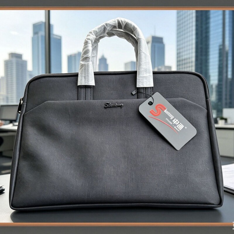 Shentong 1089 Portable Briefcase for Women and Men, Zipper Bag, Document Bag, Office Meeting Storage Bag, Computer Bag, Thickened