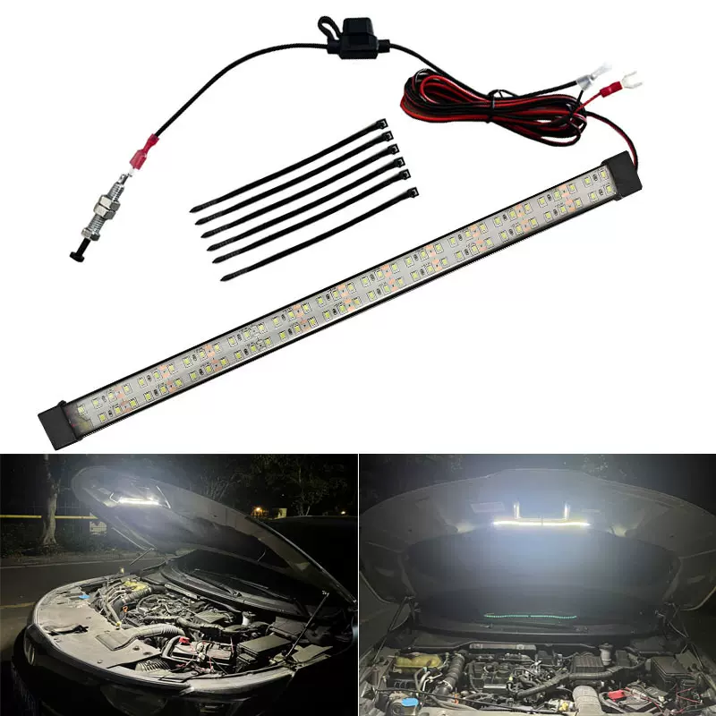 跨境 双排汽车引擎盖应急检修灯灯自动开关控制无损安装LED露营灯