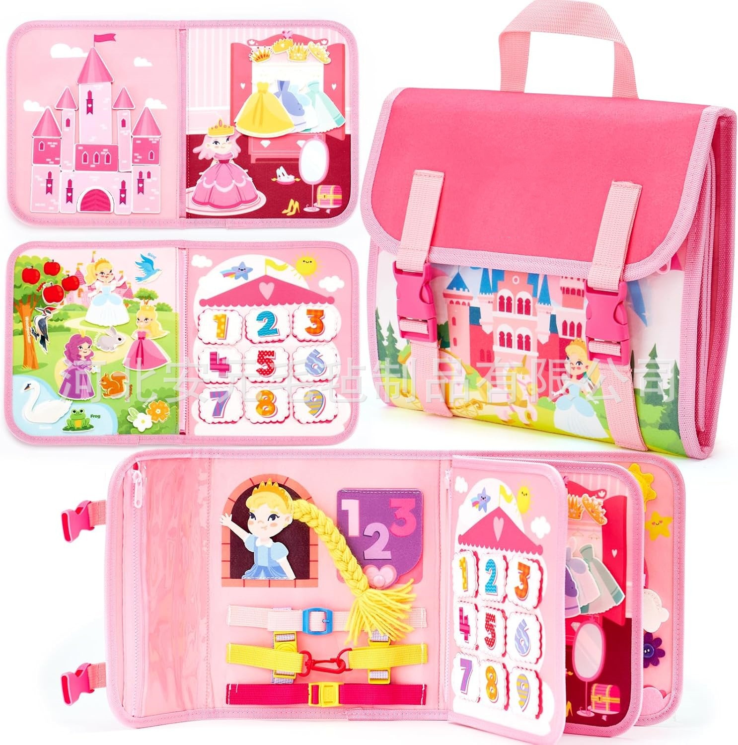 Nuevo cartón de estudio de fieltro transfronterizo de venta caliente para bebés bolsas escolares de fieltro ocupadas para niños