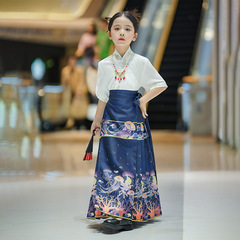 Hanfu Girl Spring and Autumn 2024 New Style Ruqun Ancient Style Mamian Skirt Children's Ancient Costume Super Fairy Dress Wholesale