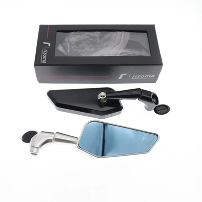 CNC small diamond long and short rod motorcycle rearview mirror modified universal rearview mirror retro handle mirror Rizoma