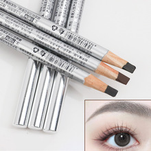 网红彩妆自然轻盈硬芯砍刀眉笔纹绣防水不脱妆顺滑不结块木杆眉笔