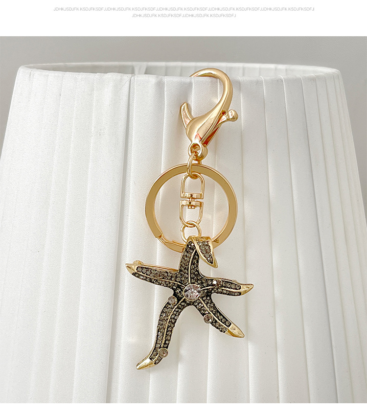Modern Style Alloy Starfish Women's Bag Pendant Keychain display picture 3