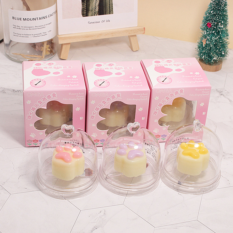 OMGA cat claw color-changing lipstick temperature-changing lipstick Moisturizing Light transparent moisturizing toot lips nude pink light makeup lipstick color series