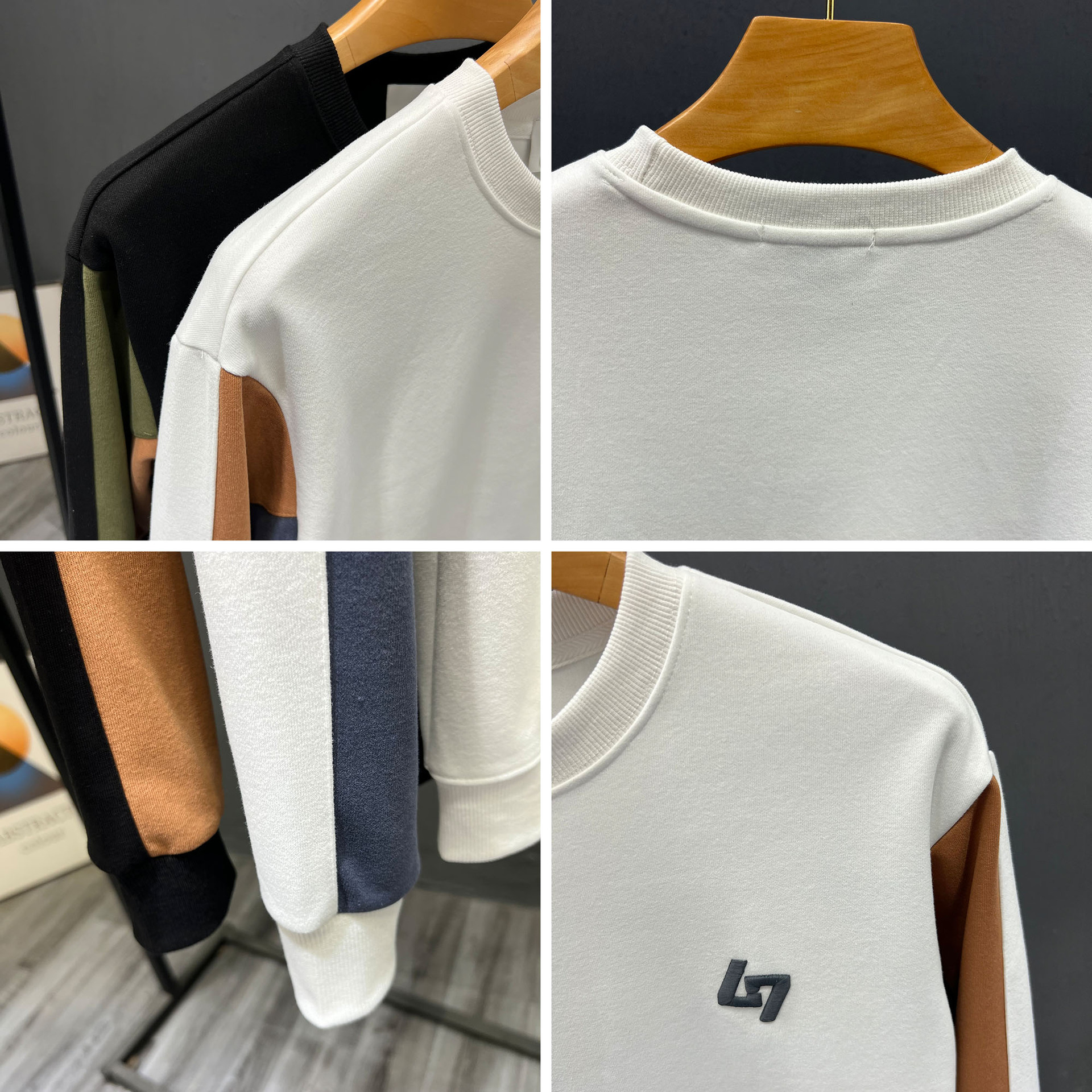 Młodzieżowa bluza z kapturem 2023, nowa, wiosenno-jesienna, męska, luźna koszulka z okrągłym dekoltem i dolną warstwą, modna i uniwersalna_voghion.com