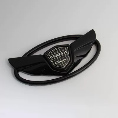 Suitable for Modern Genesis Coupe Modified Car Logos, Black Wing Logo, Front and Rear Car Logos for the Coupe Modification (Car logo) - standard-gloss-black