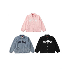 sup WEEK17 Arc Denim Coahes Jacket 徽标美式水洗教练夹克外套