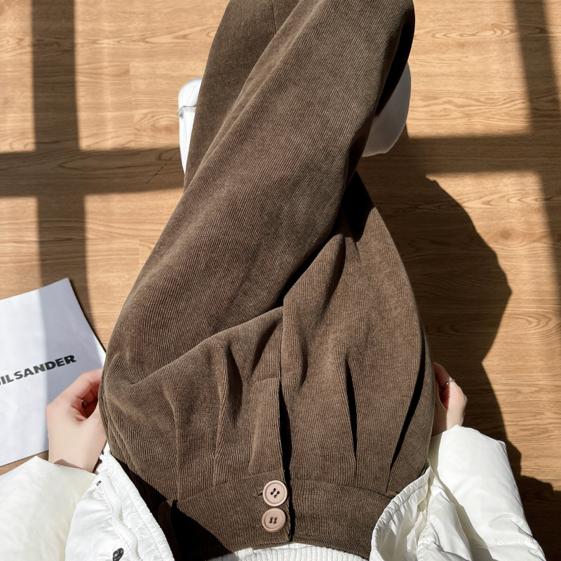 Corduroy Suit Pants for Women, Spring and Autumn 2026 New Style, Coffee Color, Thin, Casual, Slimming, Plus Size, Loose Wide-Leg Pants