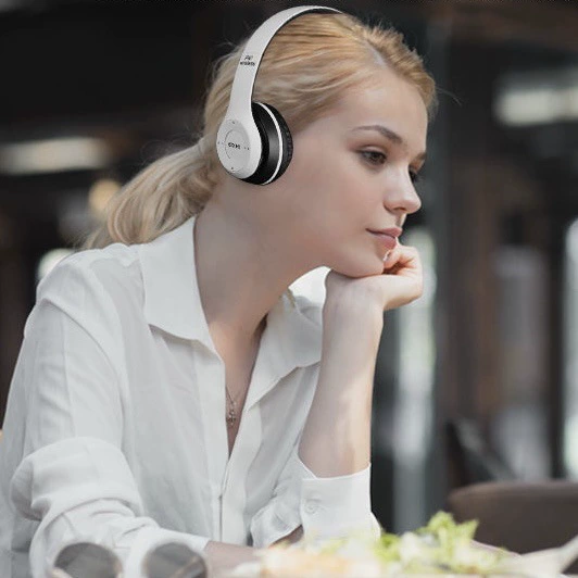 Wireless Bluetooth Headset P47, Foldable Stereo with Heavy Bass, On-ear Controls
