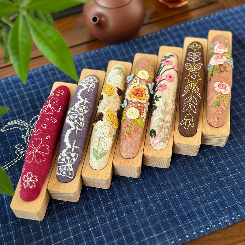 Lu bordado creativo aguja larga simple novato bordado flores y hierba sala de estar adornos hechos a mano bolsas de materiales de bordado diy