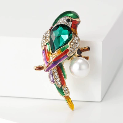 New fashion Crystal Enamel Yaxa sancaqları - mm-br-green-3881-gn
