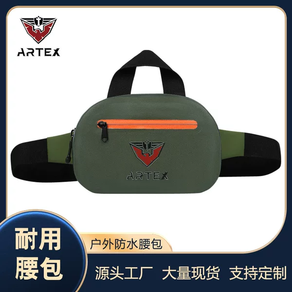 Cycling waterproof waist bag, outdoor hiking storage bag, crossbody chest bag, high-end solid color TPU fishing rainproof bag
