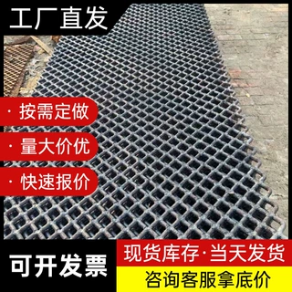 振动筛专用锰钢焊接筛网 高耐磨防堵合金筛网 菱形孔圆孔焊接筛网