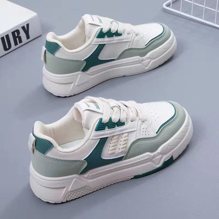 Zapatillas de mujer con suela gruesa moda casual color blanco estilo 2022 otoño populares al por mayor