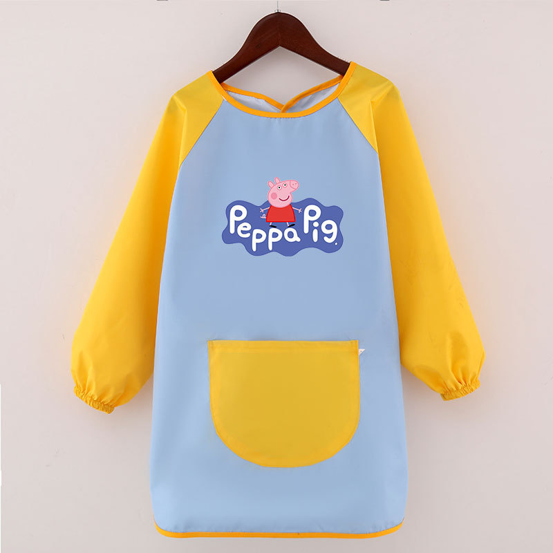 子供の絵のカバーの長袖の防水のマジックテープの印字のロゴの幼稚園の美術の絵画の服のエプロンは服を着ます。|undefined
