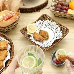 簡約家用果盤餐盤酒吧小吃碟 乾果點心筐仿藤籃 水果籃蔬菜籃收納