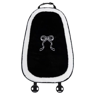 Waist support | Cushion - rabbit-fur-white-edge-bow-cushion-backrest